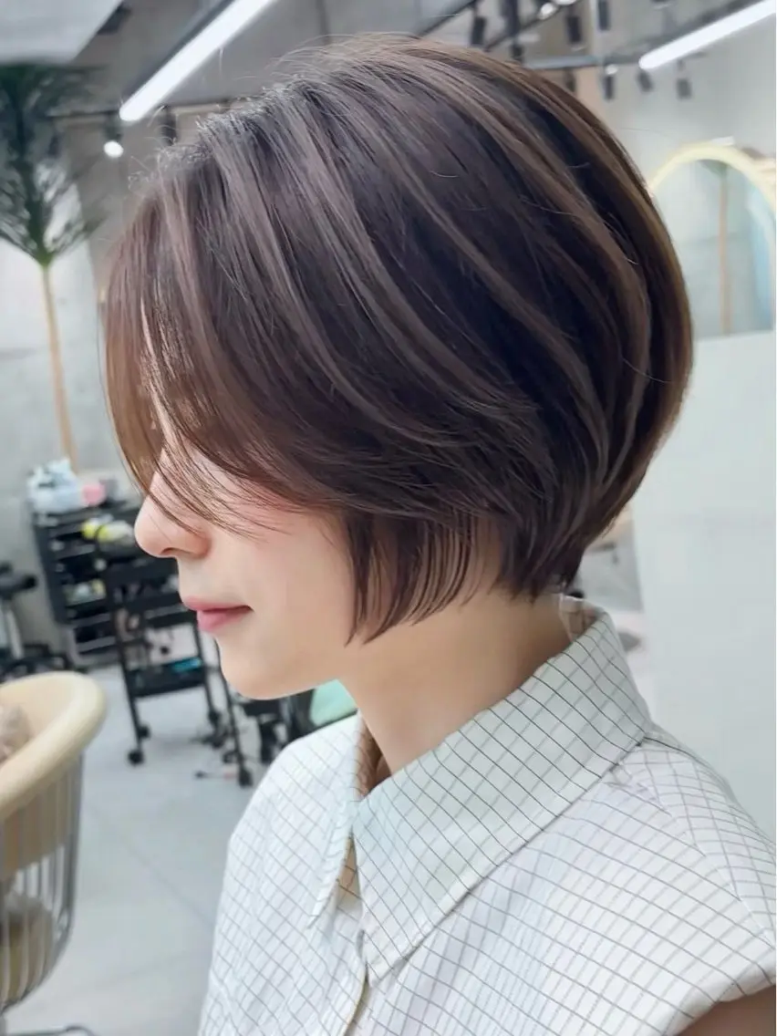 ショート カラー カット ヘアカラー トリートメント Lond Bloom 天神ショート/ボブのヘアスタイル