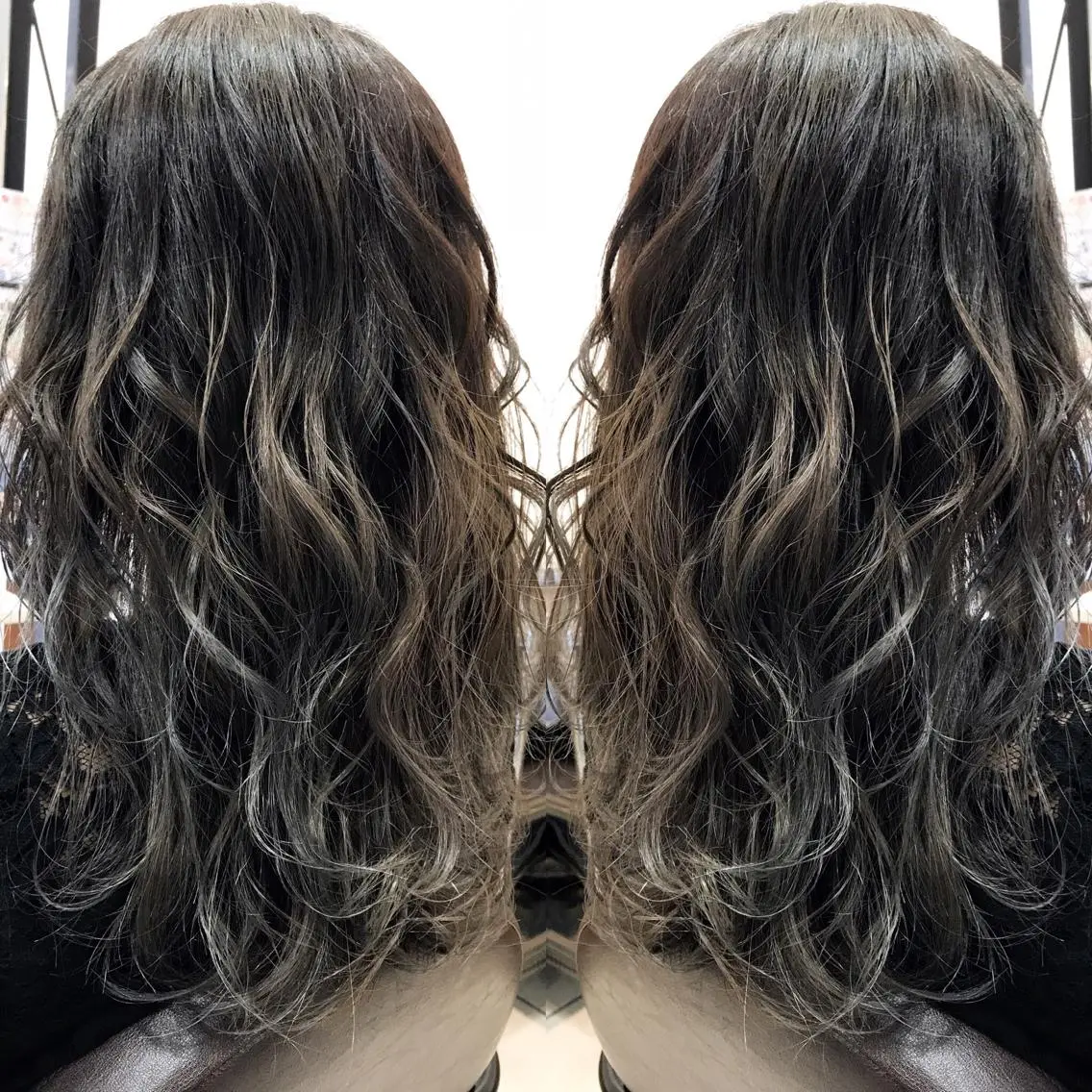 ミディアム カラー シールエクステ⭐️ オオミタクヤのヘアスタイル
