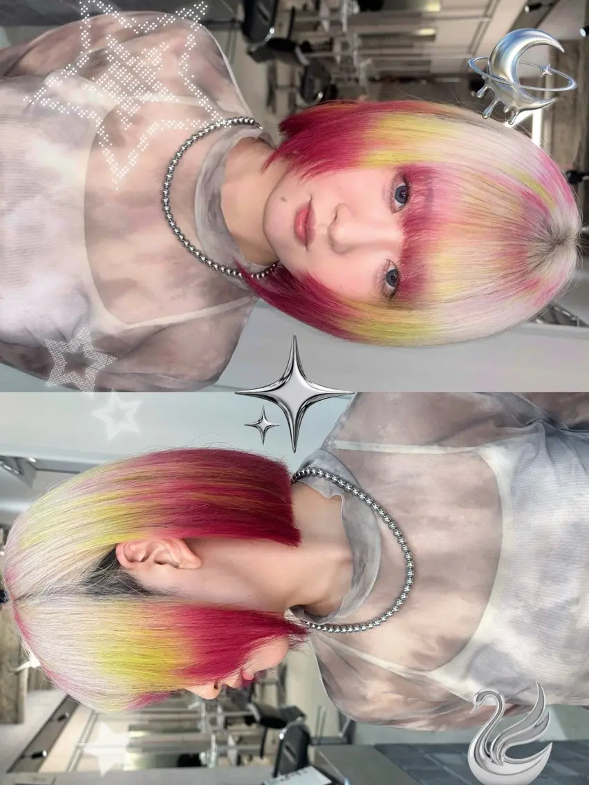 ミディアム カラー ヘアカラー デザインカラー /rioのヘアスタイル