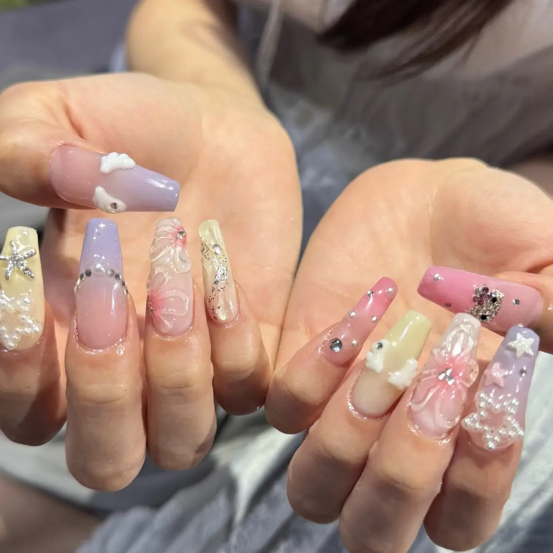 ロング 小川 柚香のネイルデザイン