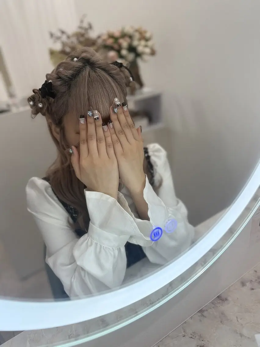 🍓🍼クリエイティブヘアセット🍓🍼《編み込み装飾品つけ放題》👼🏻カチモリ ☁️ 編みおろし ☁️結婚式ヘアの写真