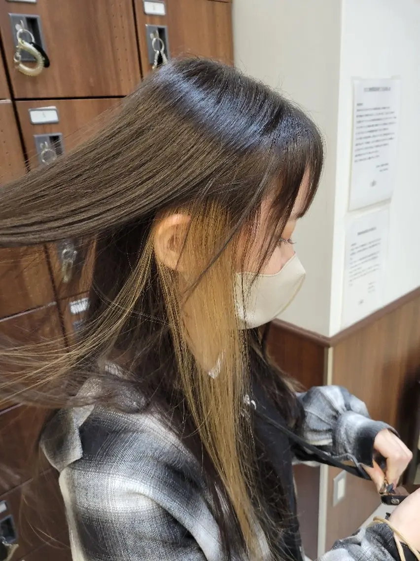 ロング カラー メンズパーマ 渡辺将功のヘアスタイル