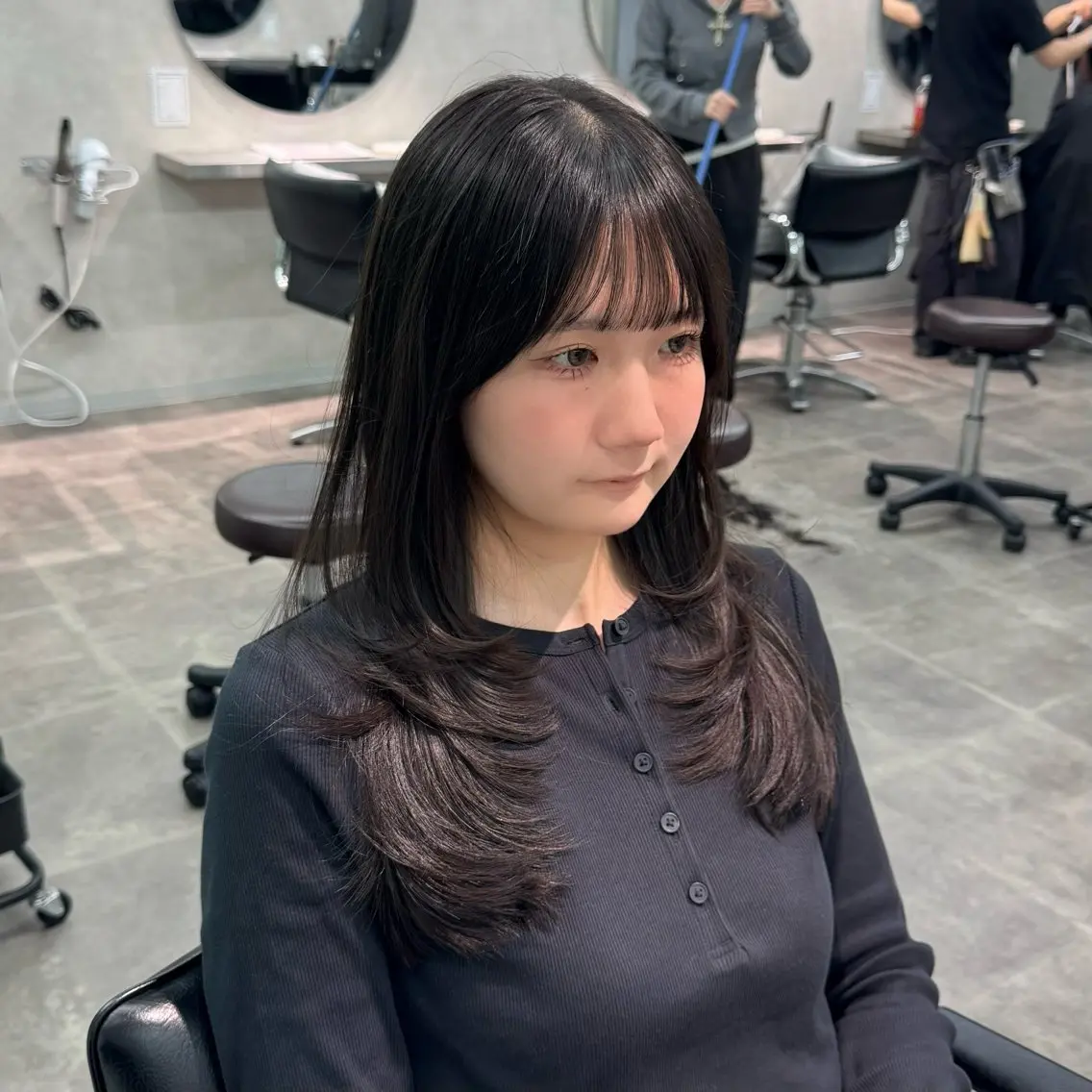 ロング カット ヘアカラー 韓国特化🇰🇷千葉 /レイヤーカット竜生のヘアスタイル
