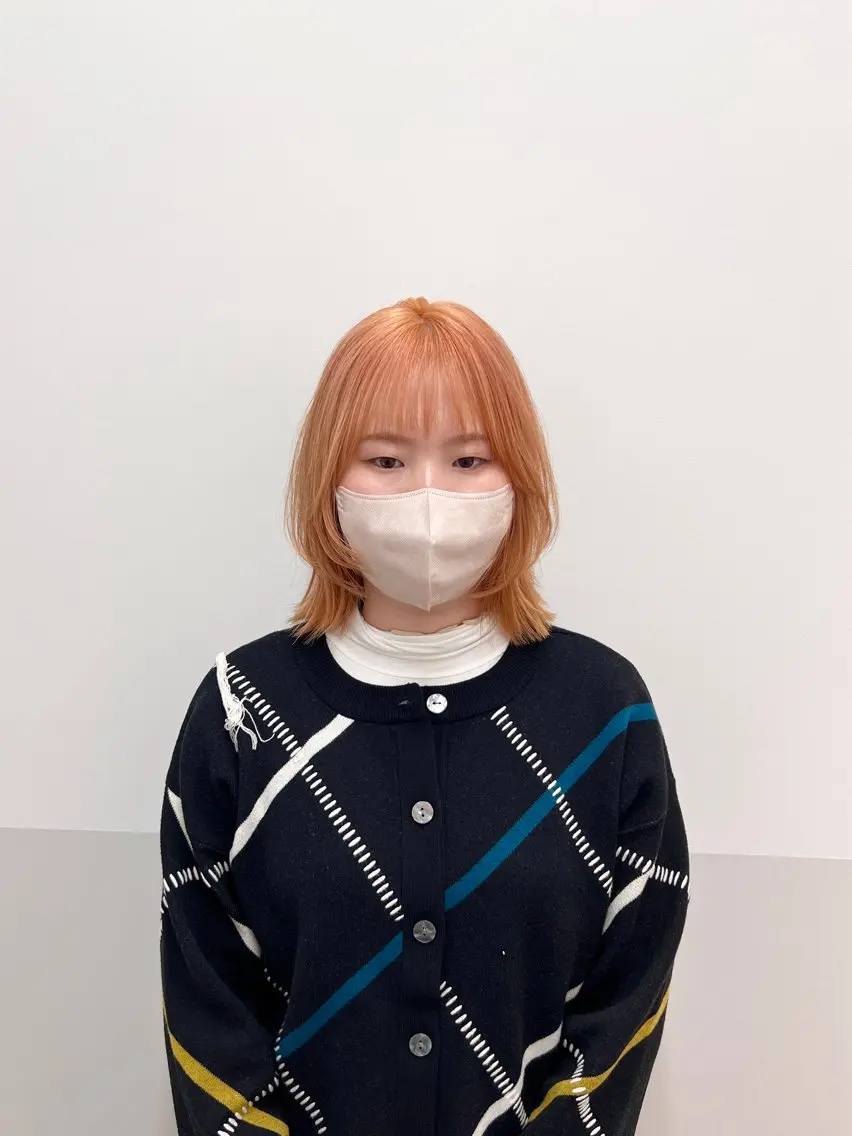 ミディアム 髪質改善 トリートメント ヘアカラー 似合わせレイヤー/ 美髪縮毛矯正/ミナエのヘアスタイル