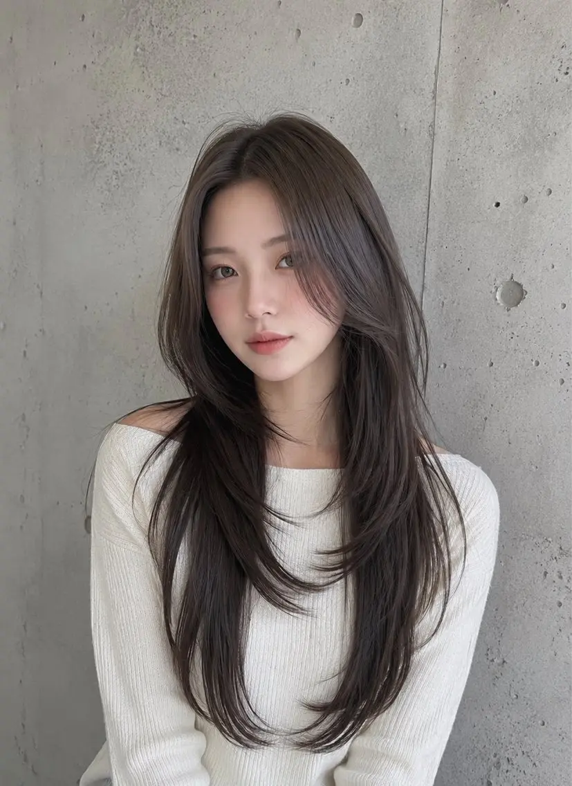 セミロング カラー ヘアアレンジ 透明感カラー グレージュ くびれヘア ハッシュカット 韓国風ヘア カット ヘアカラー トリートメント 🌫️大人韓国ヘア 🌫️naoyaのヘアスタイル