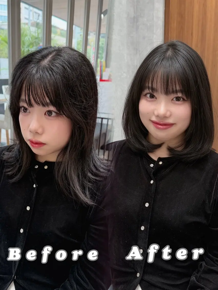 ミディアム ボブ 伸ばしかけ カット 関口 知佳のヘアスタイル