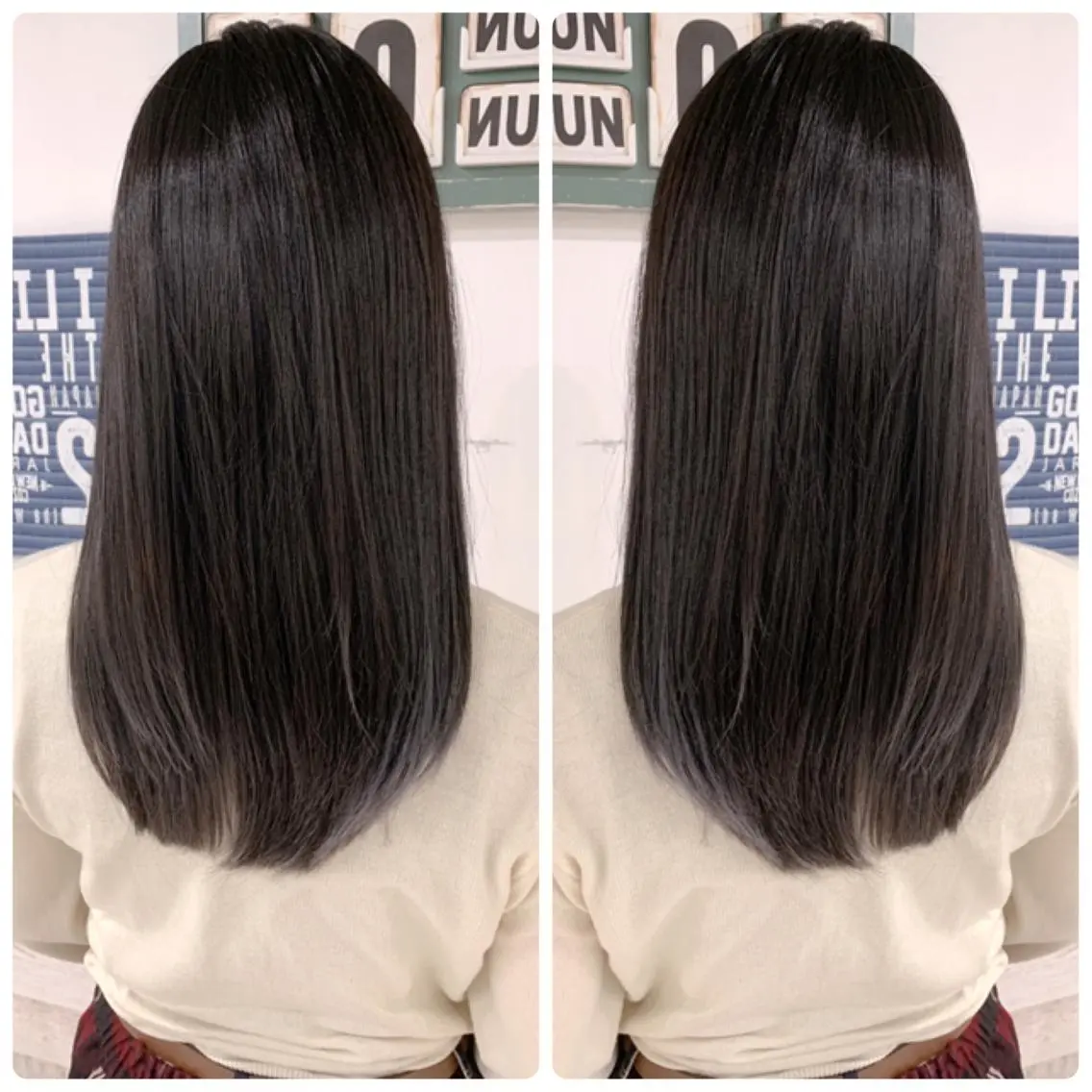 セミロング カラー カット ヘアカラー 京都大人女性ショート 徒歩1分/秋山のヘアスタイル