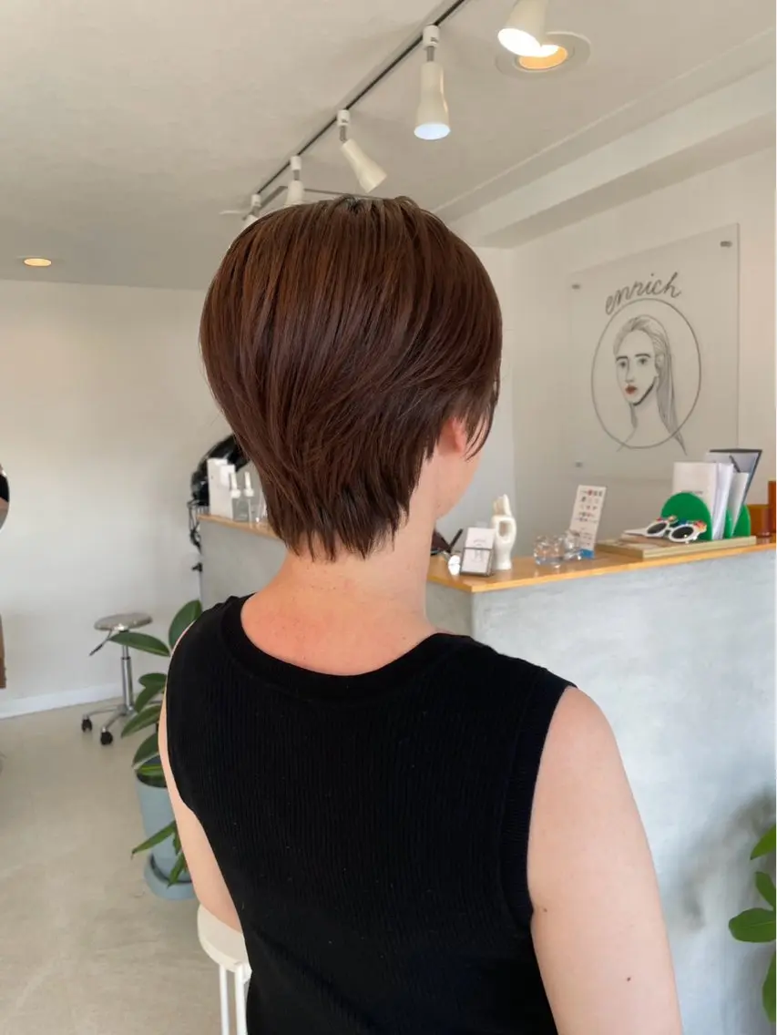ショート ショートヘア enrichミヤモト ヒロヤのヘアスタイル
