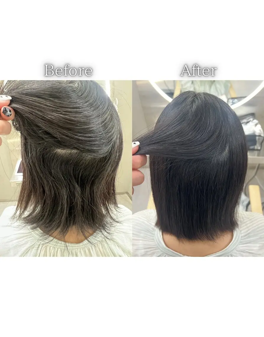 ショート 縮毛矯正 レイヤー/縮毛矯正/ 艶カラー♡ゆうかのヘアスタイル