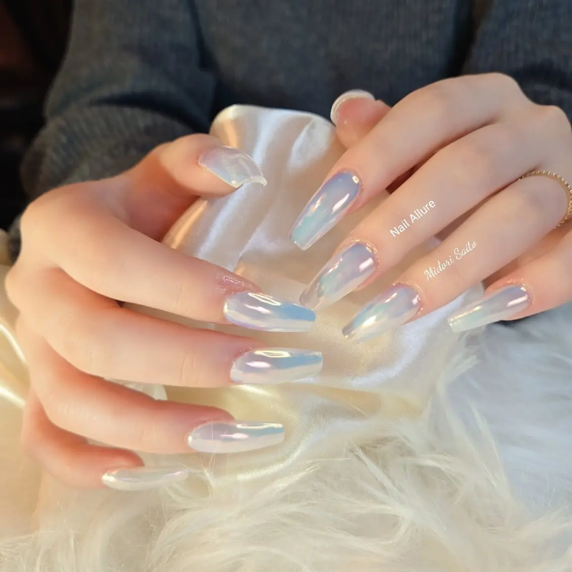 ネイル オーロラネイル ジェルネイル スカルプネイル ネイルチップ ハンドネイル Nail Allureのネイルデザイン