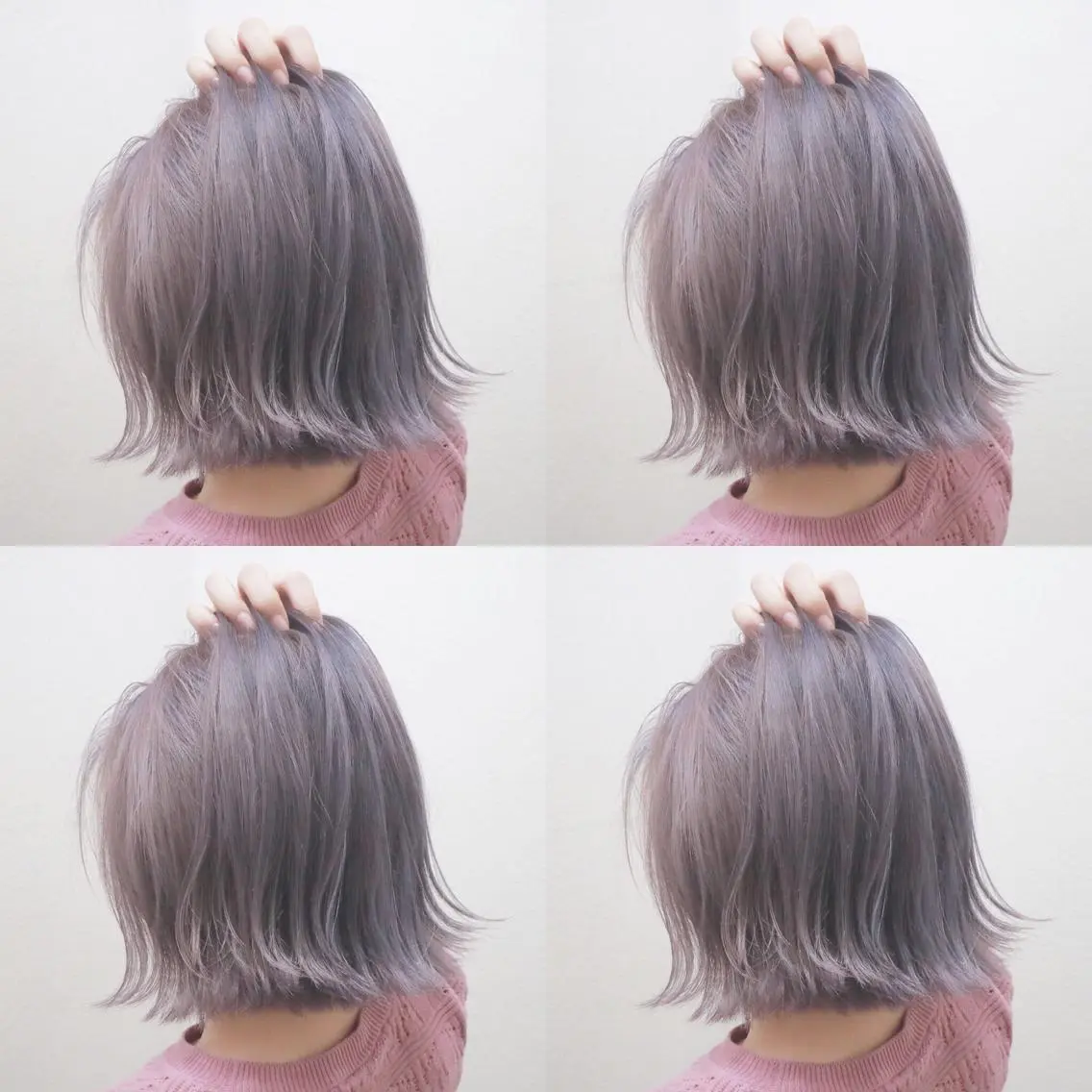 ショート カラー アディクシーカラー アッシュ ブリーチ ラベンダーカラー ラベンダーアッシュ JILBLAN京都 ショート/ハイライトのヘアスタイル