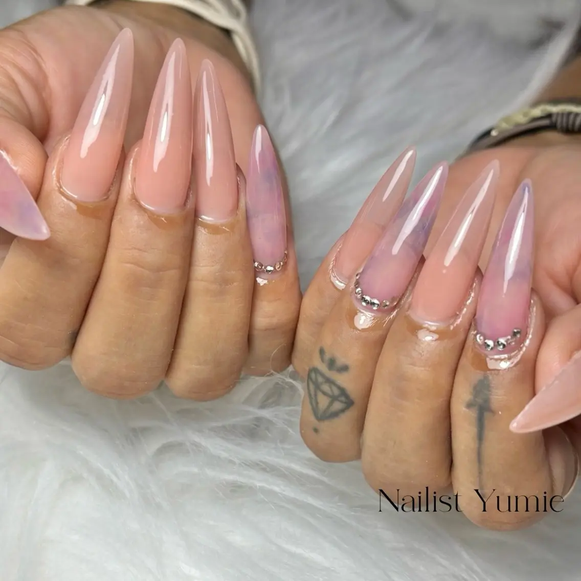 ネイル 長さ出し ネイルチップ ハンドネイル NAILSALON en+沖縄市美原のネイルデザイン