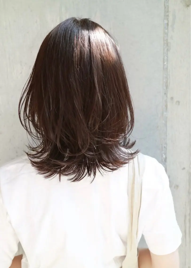 ミディアム カラー ブラウンカラー くびれヘア davin中目黒 KATOのヘアスタイル