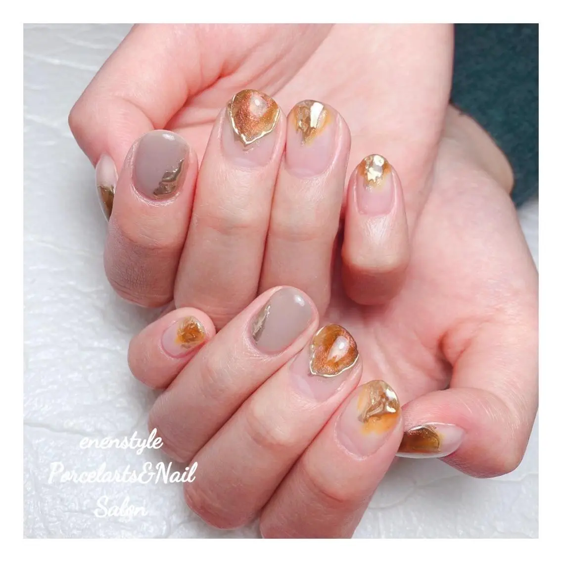 ミディアム ネイル 🐾enen style 🐾のネイルデザイン