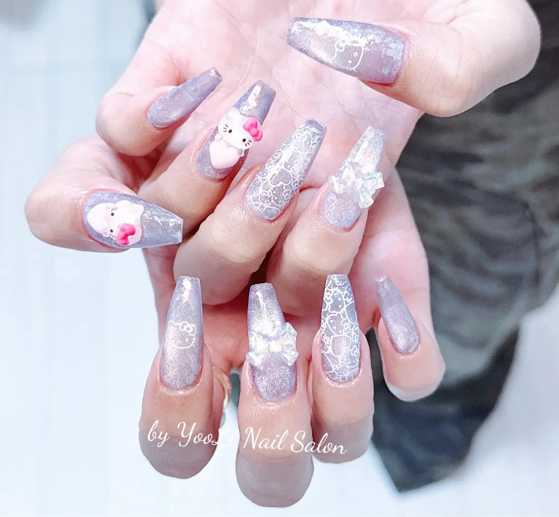 ネイル アートネイル オーロラネイル チークネイル フレンチネイル ガラスフレンチ ハンドネイル 🎀🎀YooLi Nail Salonのネイルデザイン