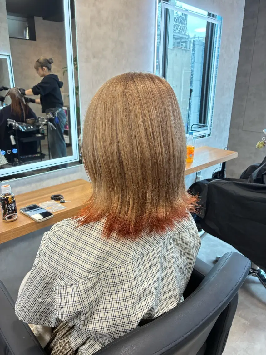 ミディアム ヘアカラー 札幌ブリーチ特化 🇰🇷Yutaのヘアスタイル