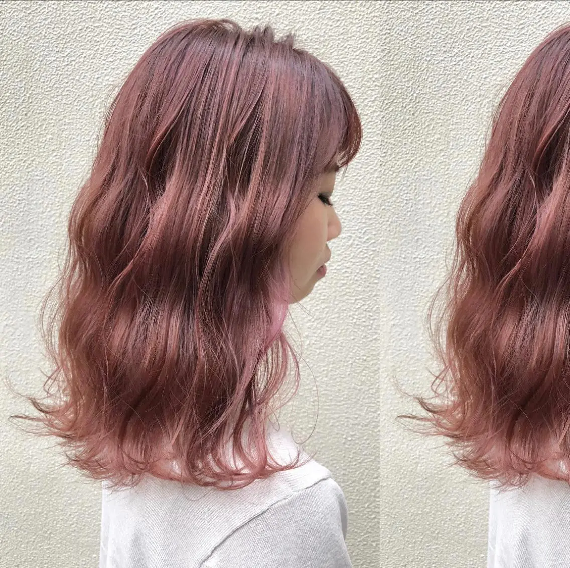 ミディアム カラー カット ヘアカラー トリートメント ツキノキ ミナのヘアスタイル
