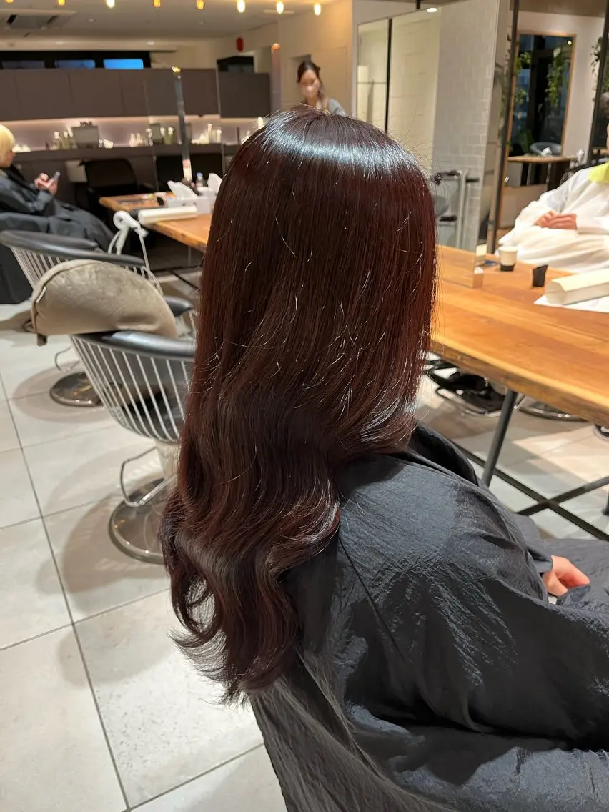 カラー ブリーチ ダブルカラー レッドカラー ヘアカラー 髪質改善✨透明感 カラー/大木南美のヘアスタイル