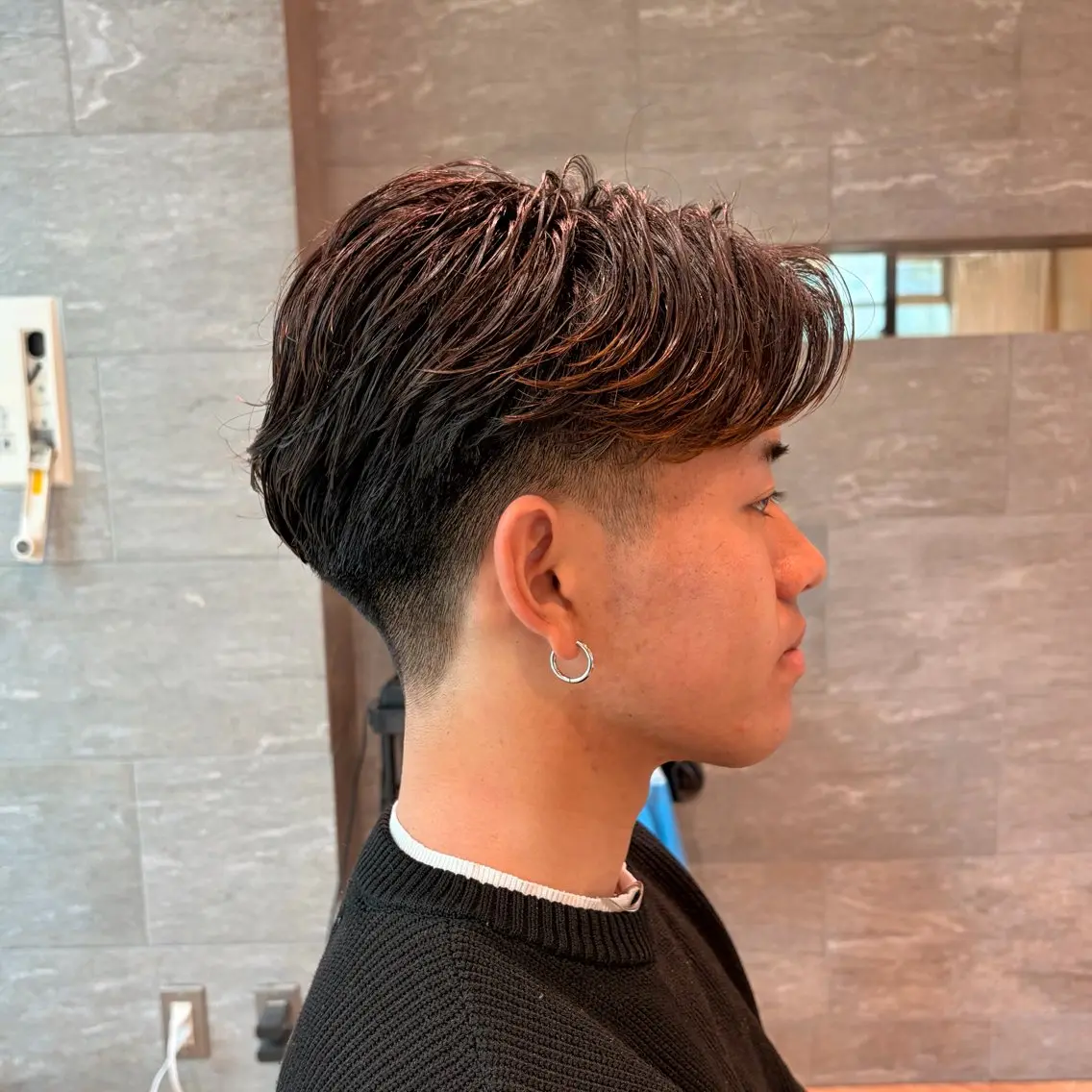 パーマ メンズ フェードカット メンズパーマ ニュアンスパーマ カット パーマ Yamada Ami🪐のヘアスタイル