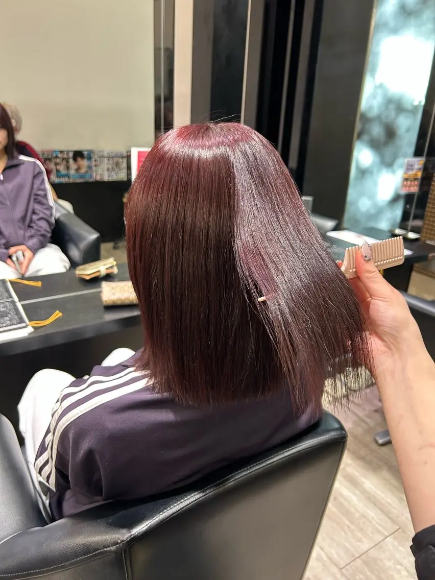ミディアム カット ヘアカラー トリートメント ishizuka toaのヘアスタイル