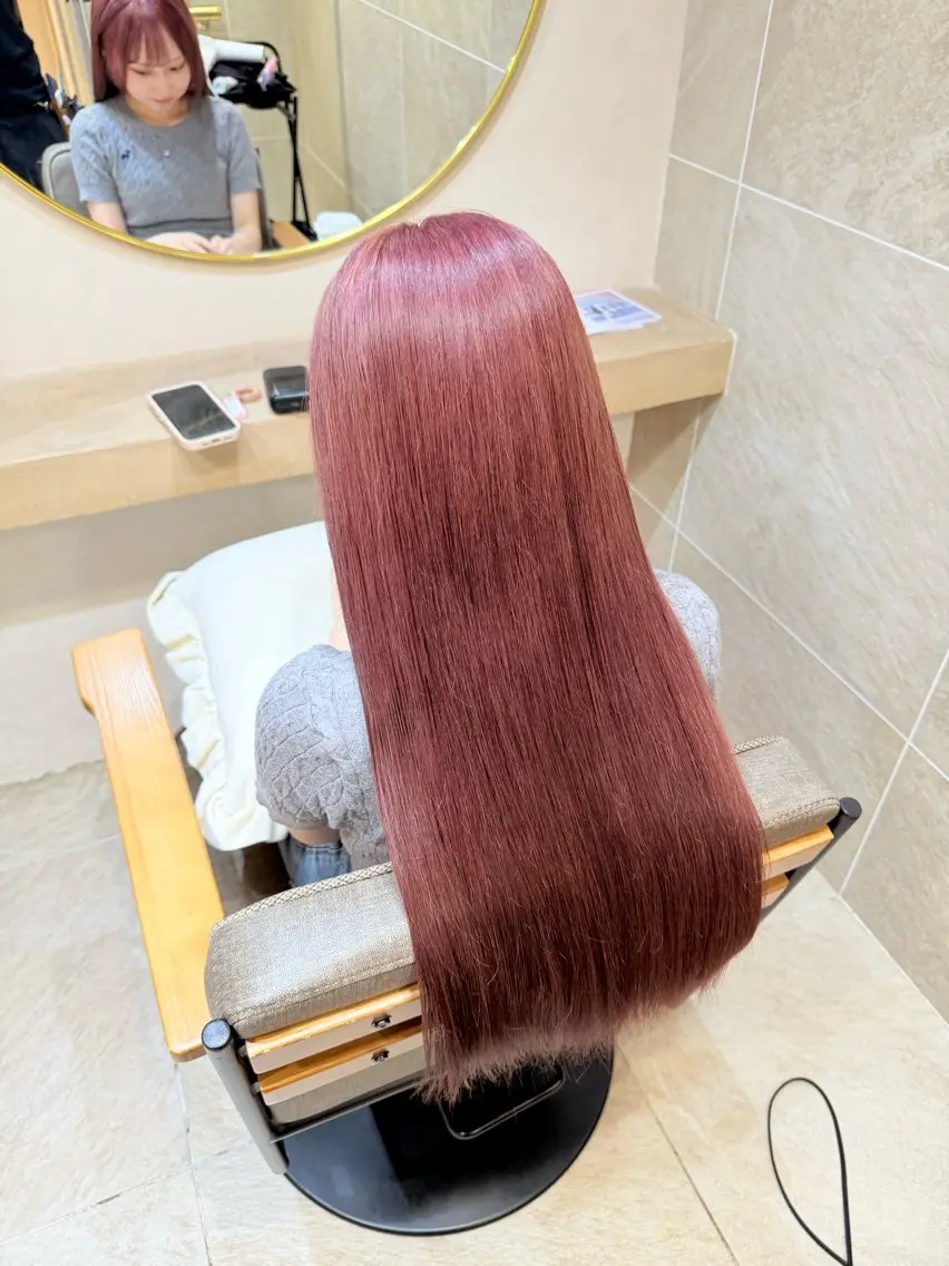 ロング ヘアカラー sana 韓国ヘア🌿のヘアスタイル
