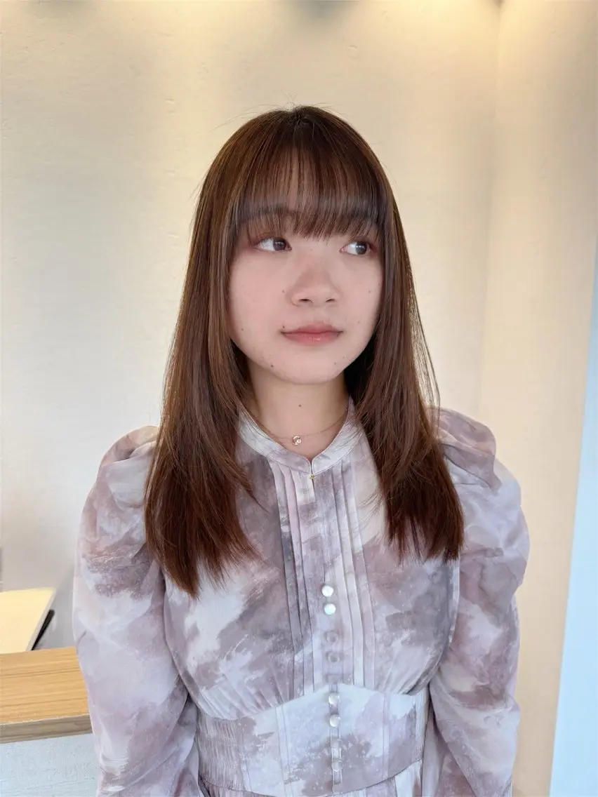 セミロング アッシュ カット ヘアカラー トリートメント 💎透明感カラー💎 ナチュラルテイストのヘアスタイル