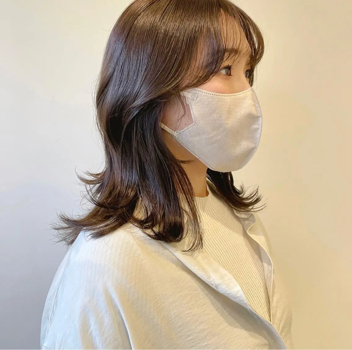 ミディアム カット ヘアカラー トリートメント Yuka ∥ 深層筋 ×睡眠改善ヘッドスパのヘアスタイル