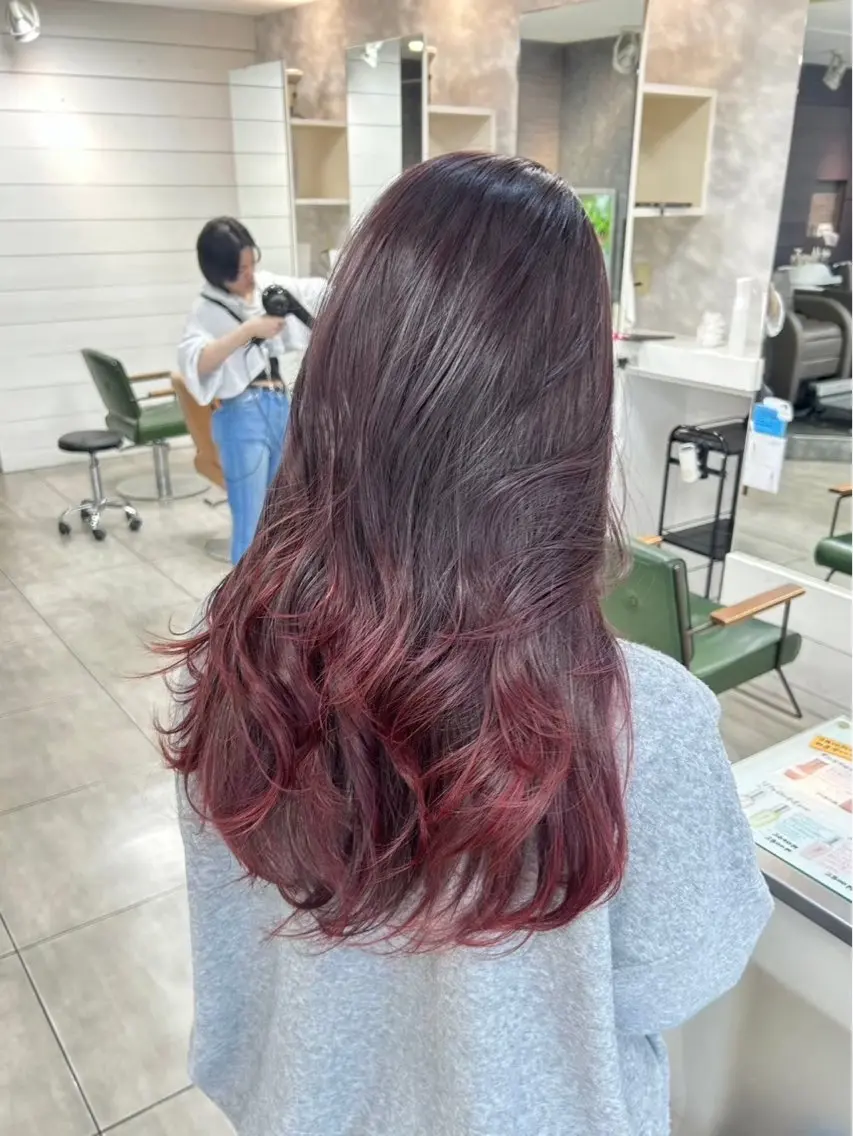 ロング カラー ヘアカラー 本尾 空大のヘアスタイル