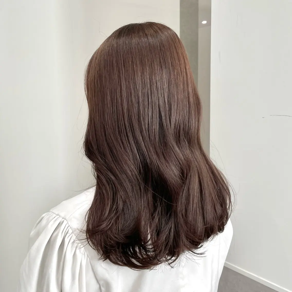 セミロング カラー ベージュカラー 黒髪 ヘアカラー ベージュ🤎透明感 カラー🤎anriのヘアスタイル