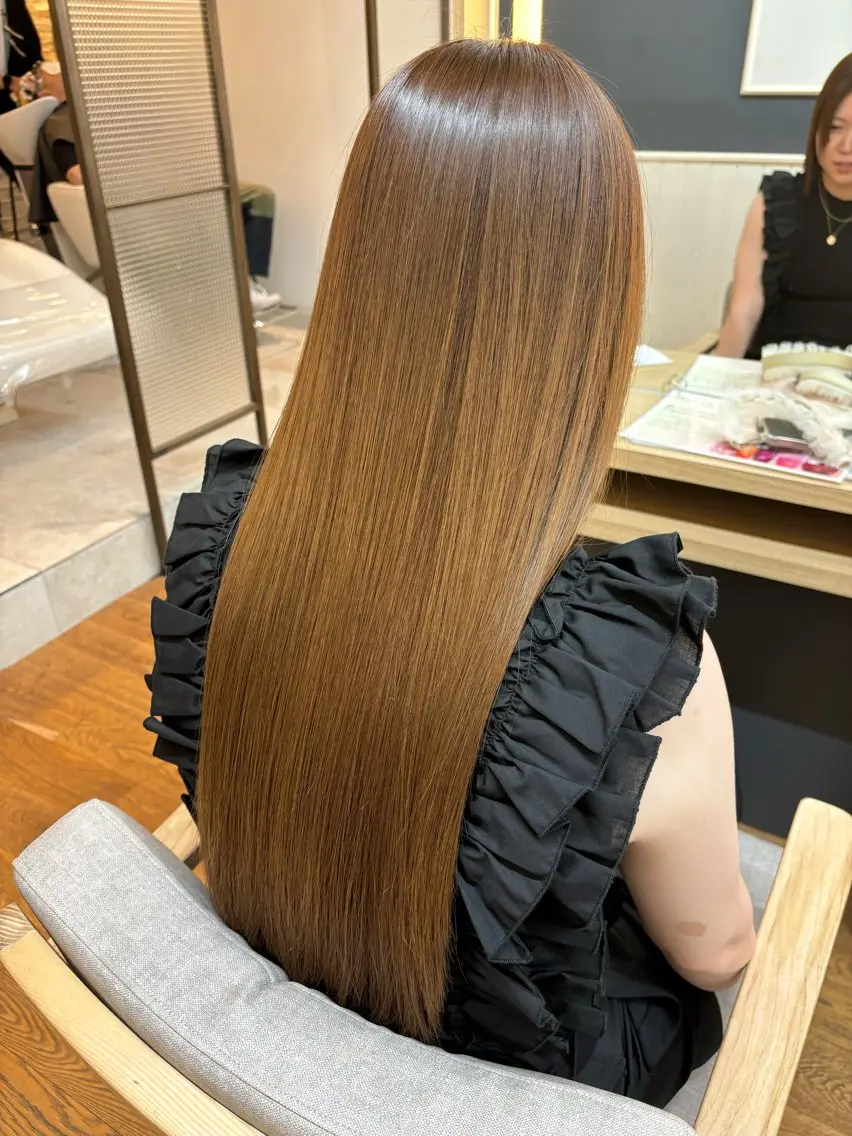 ロング カラー トリートメント 韓国ヘア sasugaのヘアスタイル