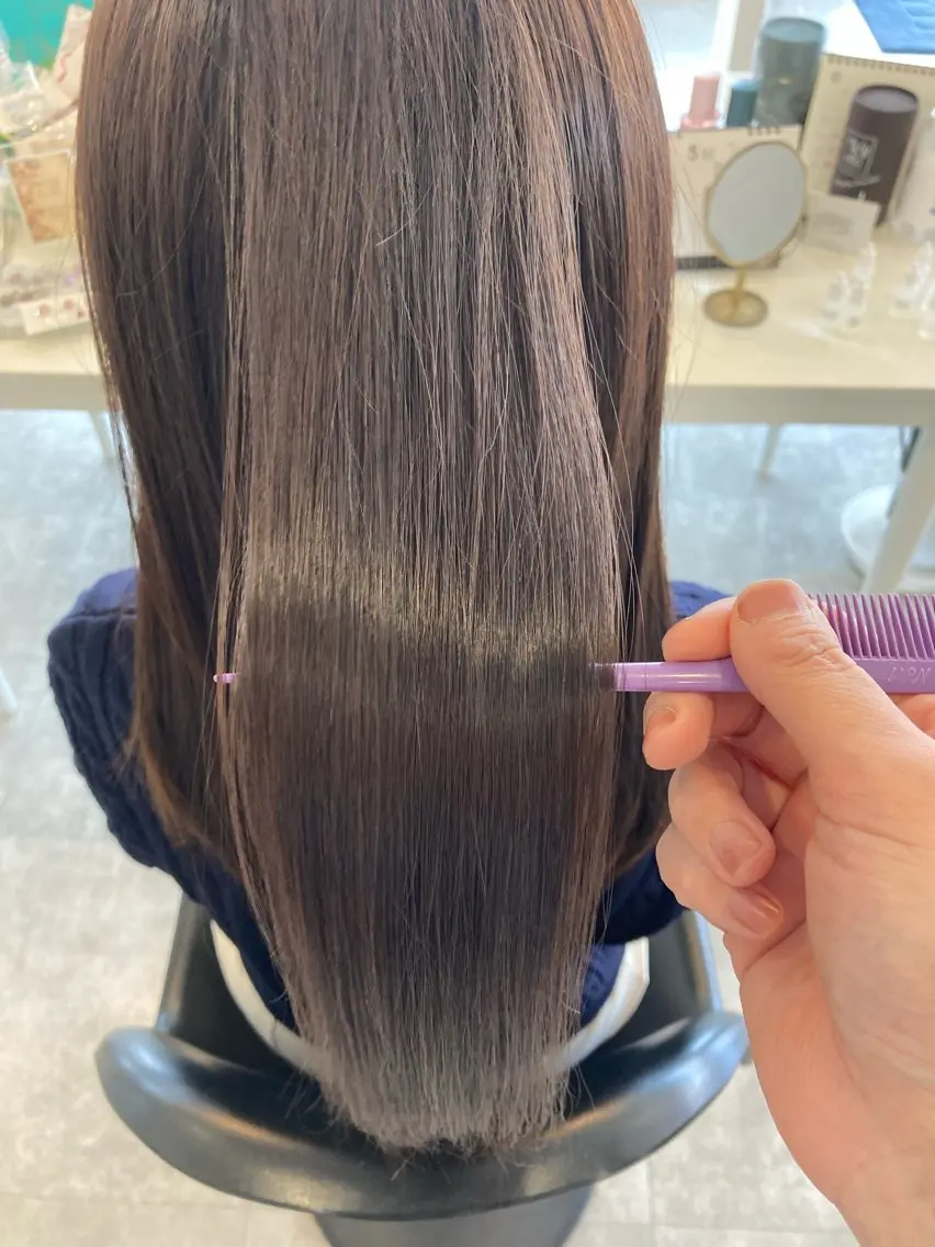 ロング 縮毛矯正 星野 美沙のヘアスタイル