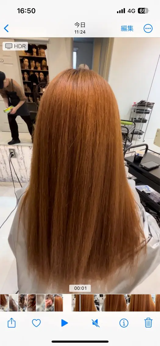 ロング 縮毛矯正 松本の艶髪師 酒井ノアのヘアスタイル