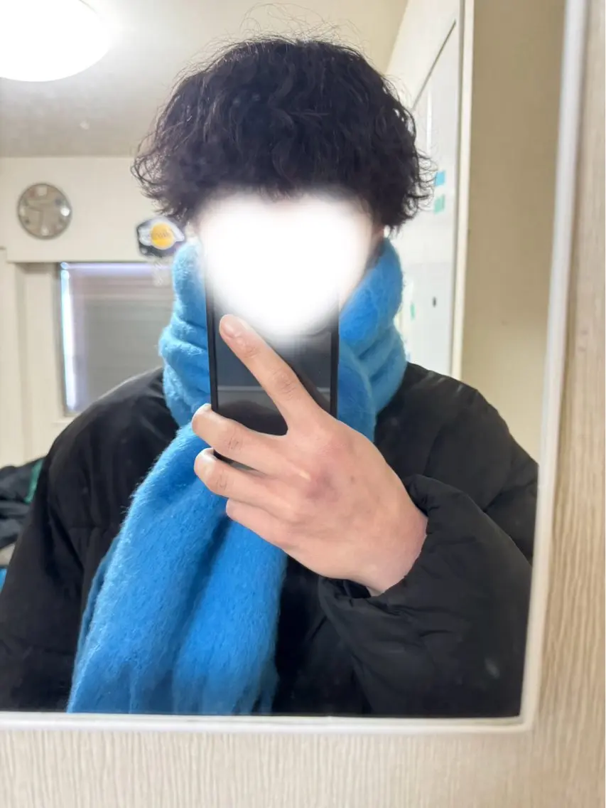 メンズ メンズパーマ 波巻きパーマ ハイトーン×艶カラー 🤍MIZUKIのヘアスタイル