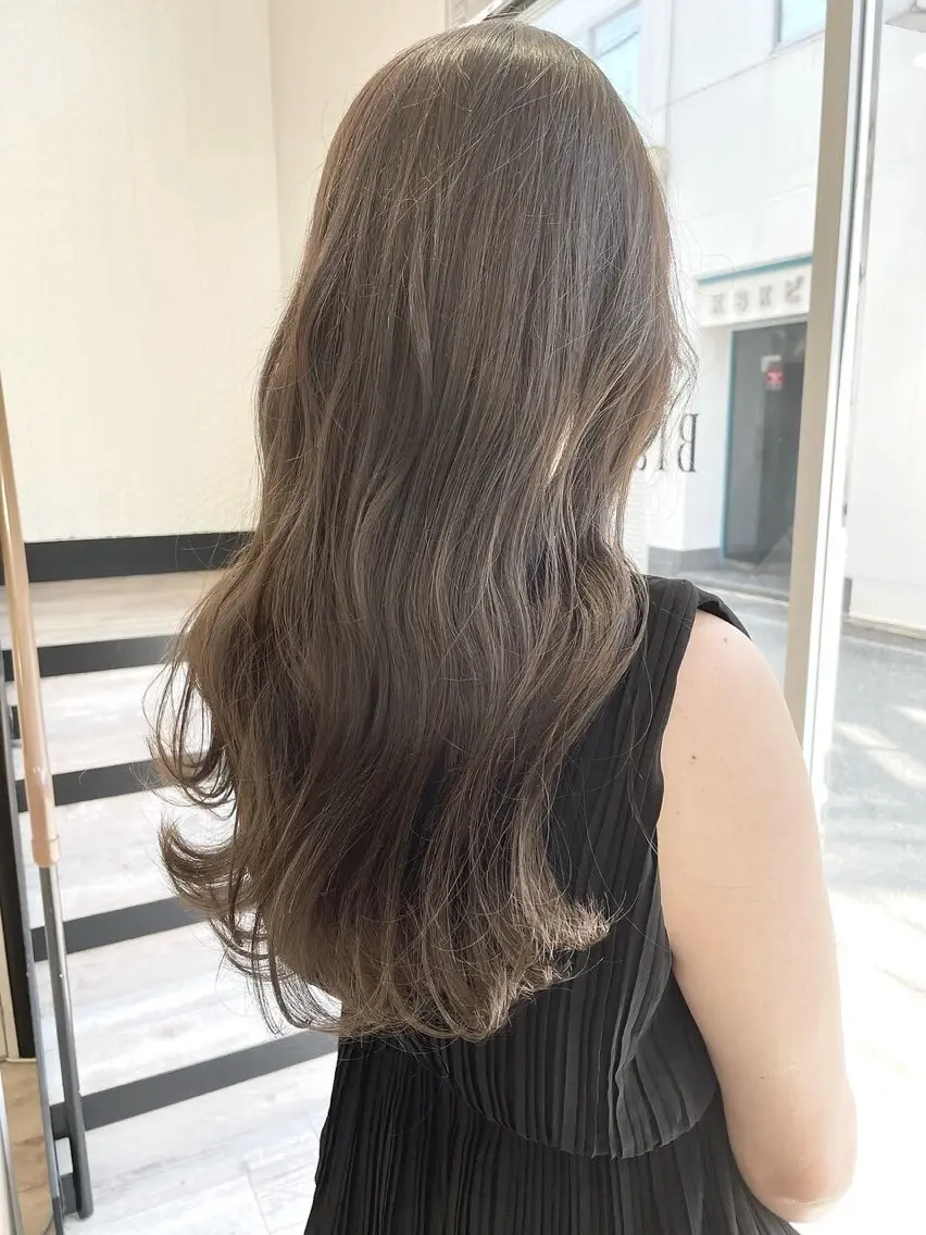 似合わせカット×艶感カラー×お手入れ簡単ダメージ少ないパーマ(ワンホン/韓国/コテ巻き風パーマ)の写真