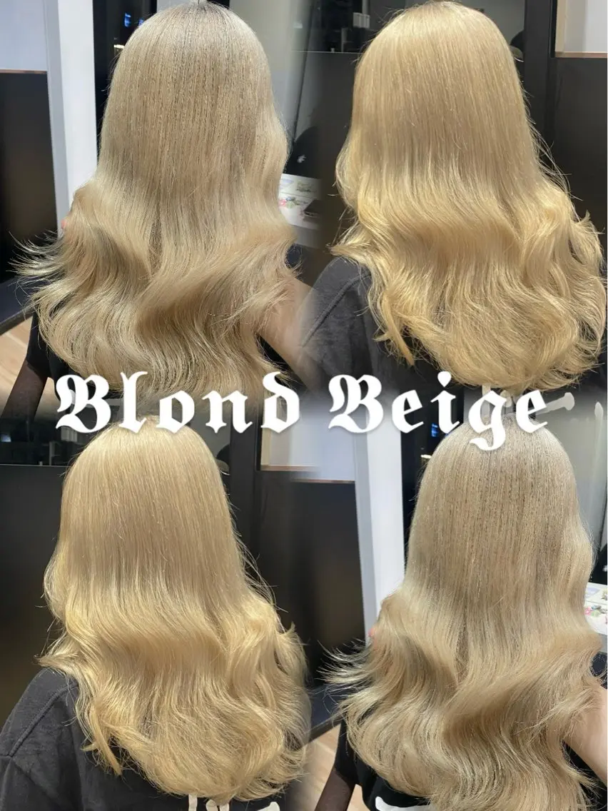 ロング カラー ベージュカラー ブロンド ブロンドベージュ カット ヘアカラー 上品なダブルカラー✨ 藤江 広人のヘアスタイル