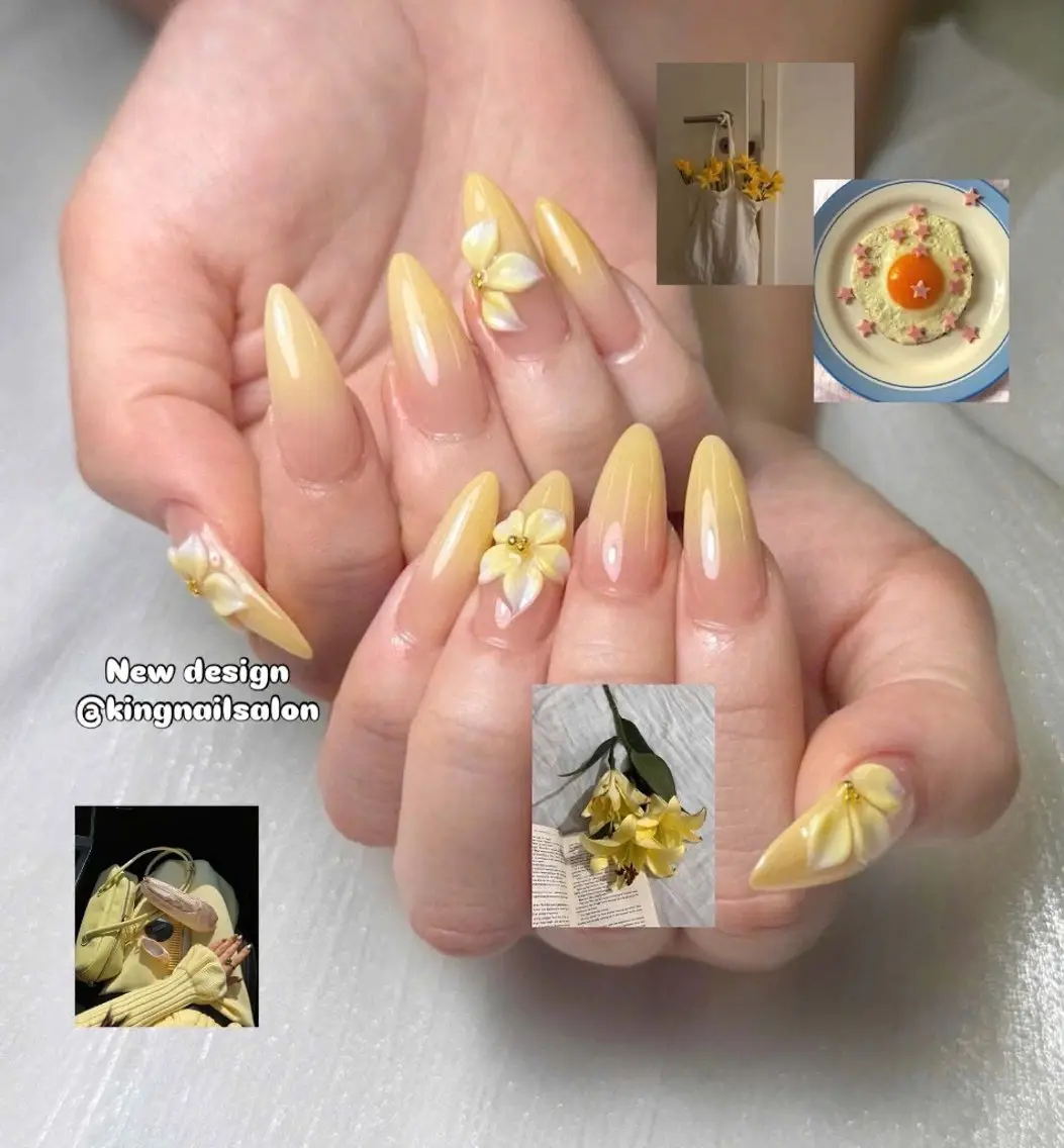 ネイル アートネイル 長さ出し フレンチネイル 韓国ネイル マグネットネイル ハンドネイル KING Nailのネイルデザイン