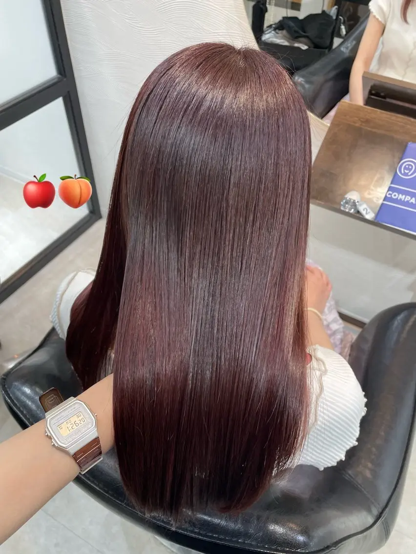セミロング カラー カット ヘアカラー トリートメント 🍒透明感カラー NO.1/ララ🍒のヘアスタイル