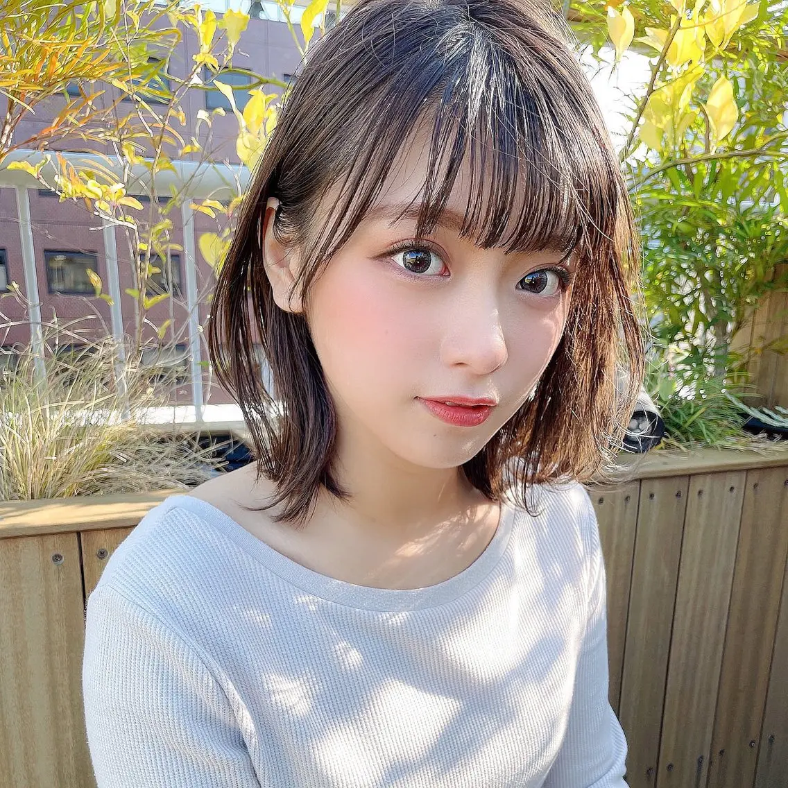 ミディアム カラー 外ハネヘア 大人かわいい💍🤍 ボブ/ショートボブのヘアスタイル