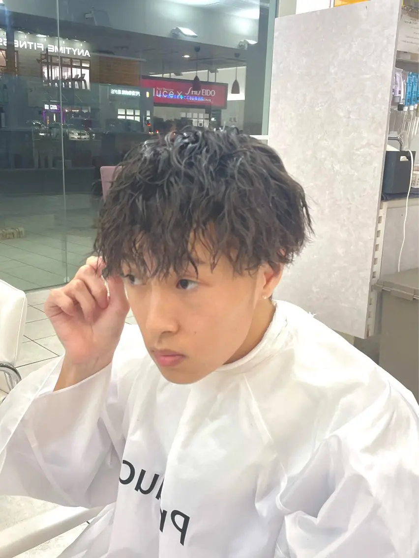 メンズ 成瀬スパイラル パーマ清水大隼のヘアスタイル