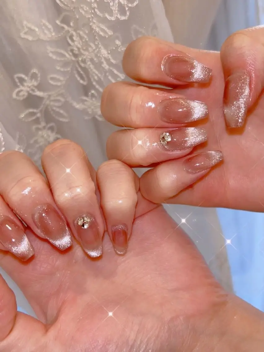 ネイル 長さ出し ジェルネイル 韓国ネイル マグネットネイル ニュアンスネイル ハンドネイル I LOVE ME NAIL.。.:*♡のネイルデザイン