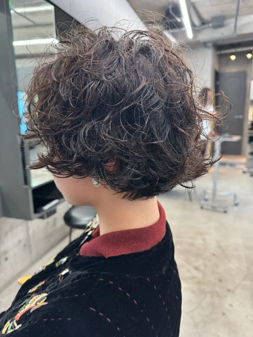 ショート パーマ ショートボブ ボブ ショートヘア 前田ジュン /ショート/似合わせのヘアスタイル