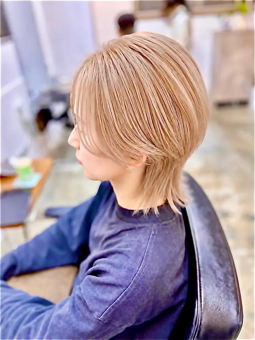 ショート ショートヘア ウルフカット ケアブリーチ 髪質改善/池袋のヘアスタイル