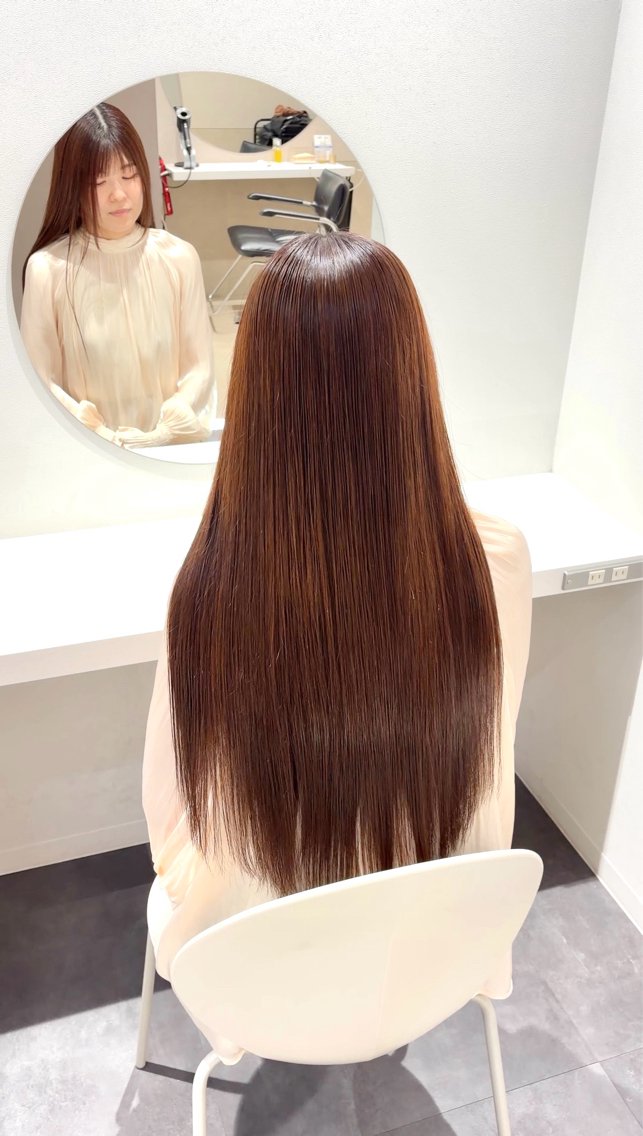 ロング 縮毛矯正 カット 縮毛矯正 美髪縮毛矯正💫 絹髪質感TR/熊澤のヘアスタイル