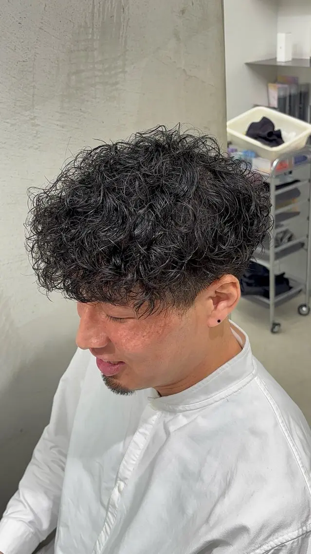 ショート パーマ メンズ カット パーマ 名古屋メンズパーマ /松井生のヘアスタイル