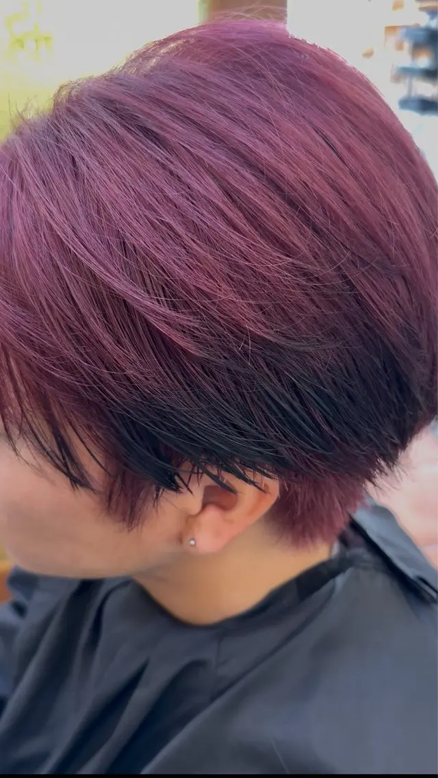 カラー メンズ ダブルカラー ツイスパ/ シャドーパーマのヘアスタイル