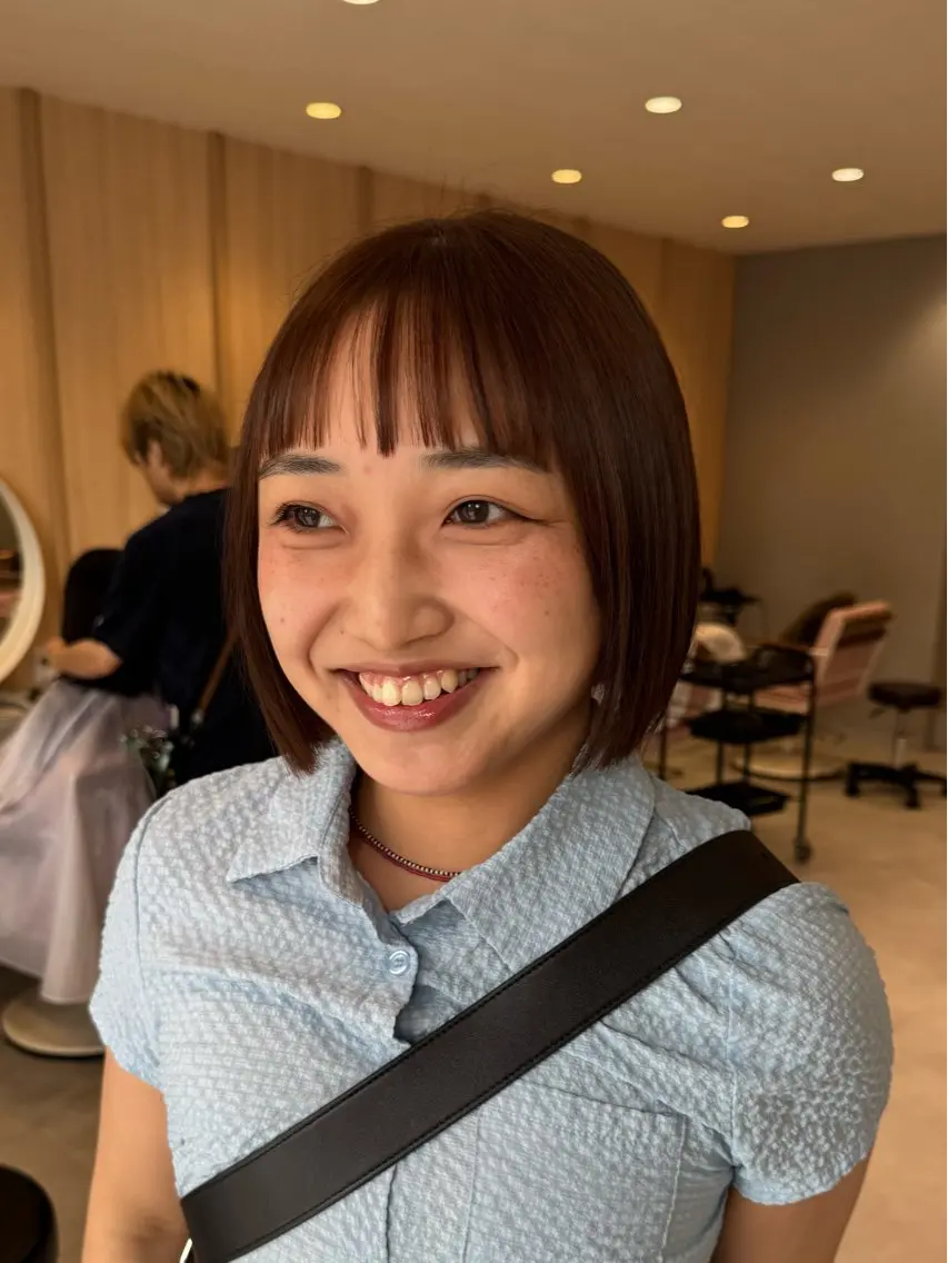 ショート カラー カット ヘアカラー トリートメント 𝘀𝗮𝗲 ⑅*/ 艶髪/ショートボブのヘアスタイル