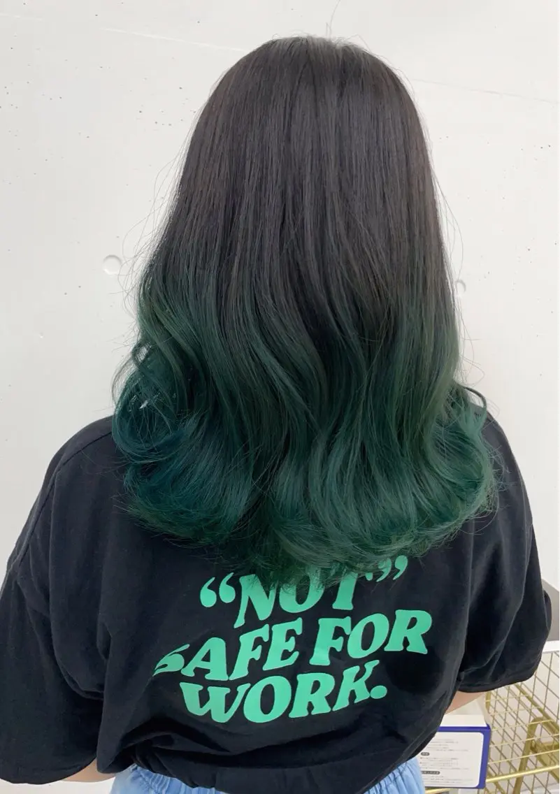 ミディアム カラー 黒髪 ブリーチ muscali♡ 原宿.表参道のヘアスタイル