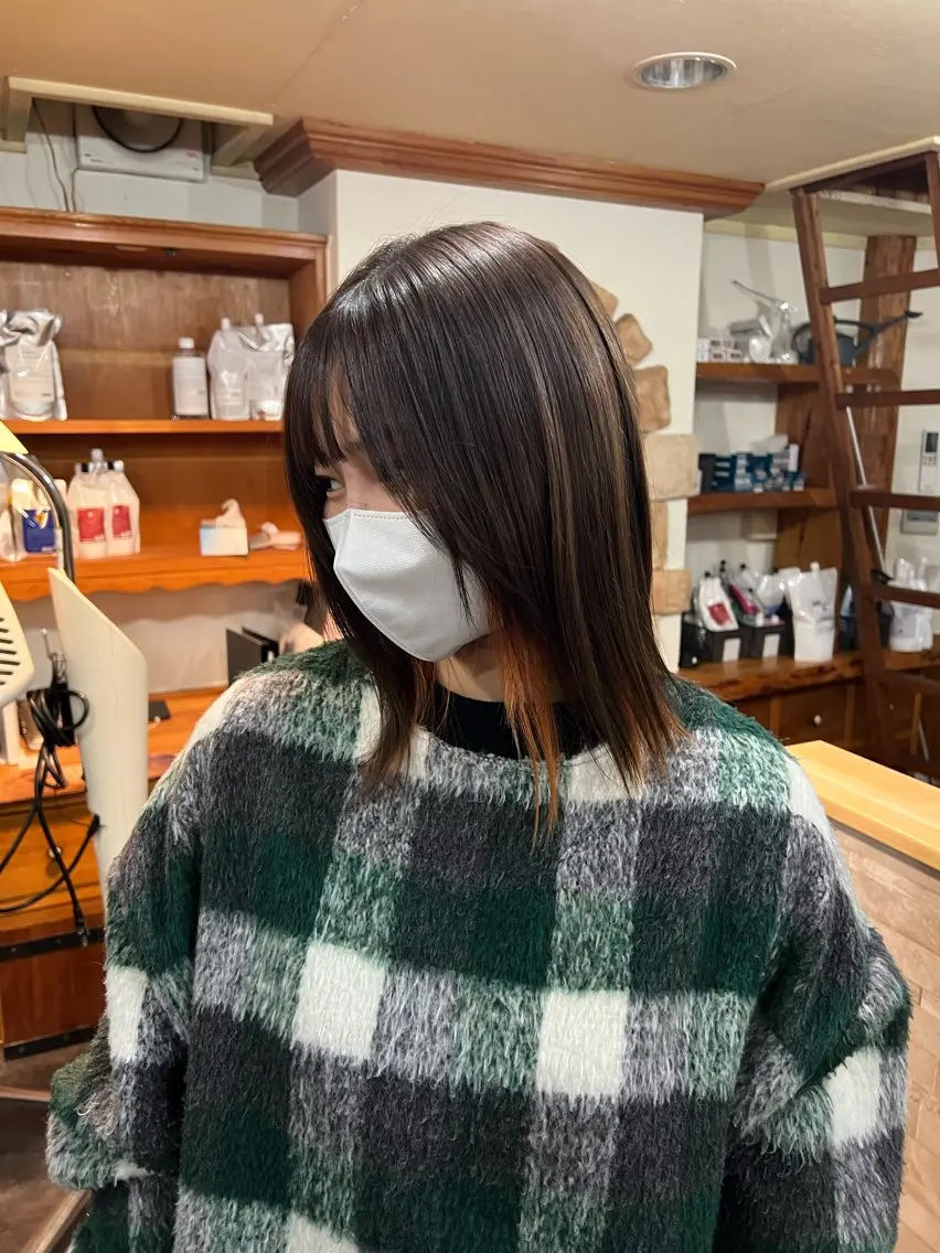 ミディアム カラー カット ヘアカラー 名取 純平のヘアスタイル