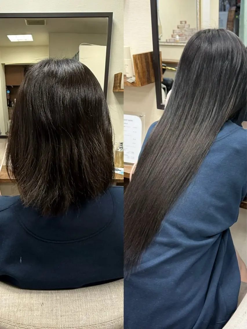 ロング カラー エクステ 🐺新宿manabu プルエクステのヘアスタイル