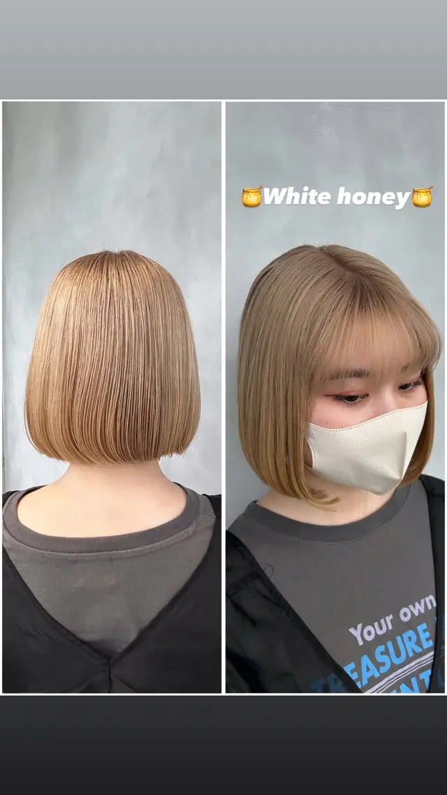 リタッチ(ケアブリーチ込み)+カラー+毛先cut🫶🏻✨の写真